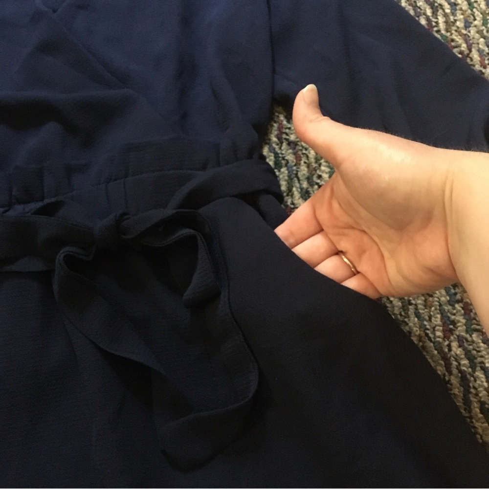 NWT Monteau Navy Blue Dress with Pockets! - Picture 6 of 6